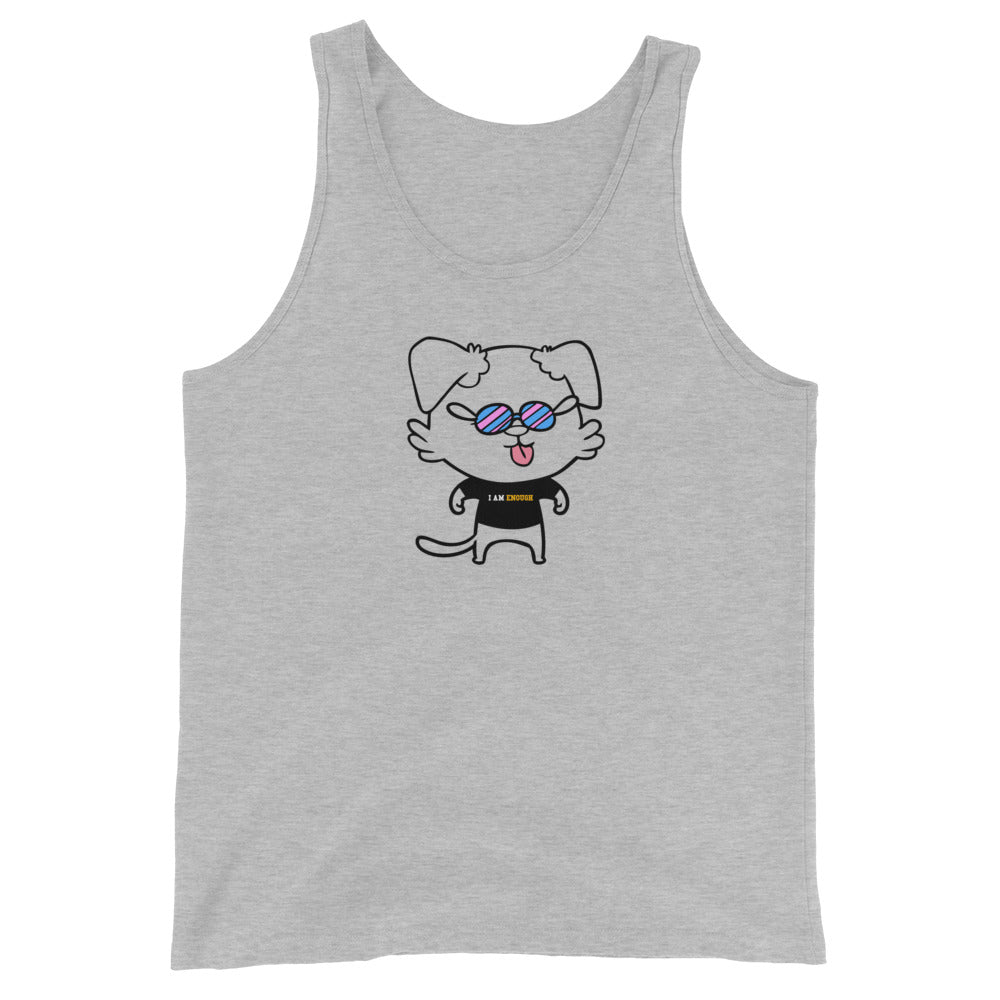 NOT THE LITTLE GUY Collection Mascot Mental Health Tank Top | I Am Enough Collection