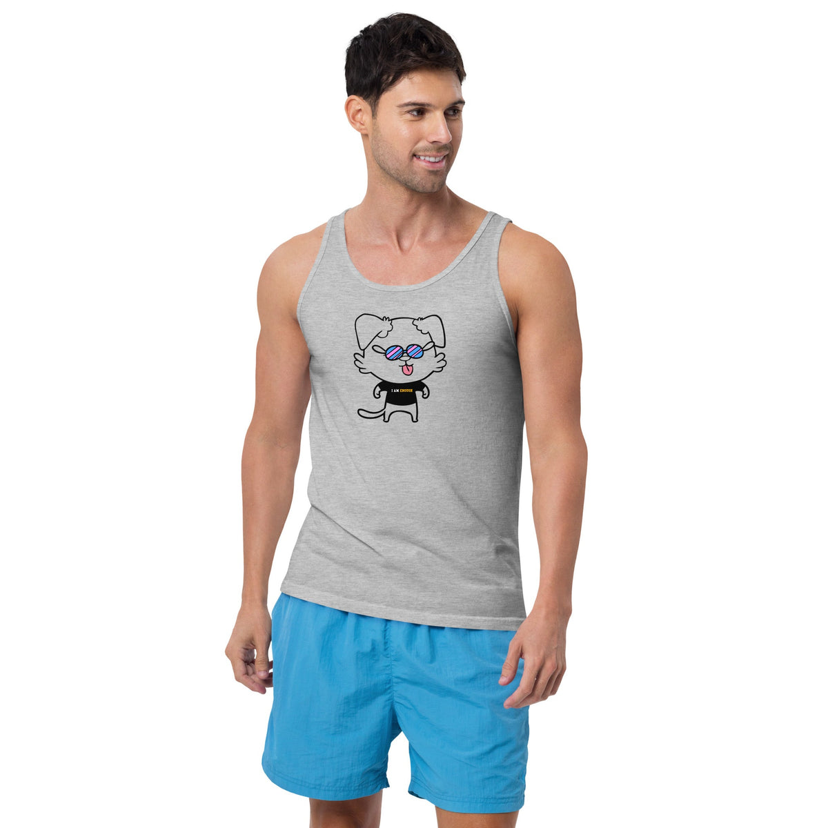 NOT THE LITTLE GUY Collection Mascot Mental Health Power Tank Top | I Am Enough Collection