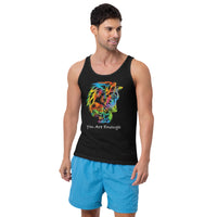 YOU ARE ENOUGH WOLF and BABY Inspirational Custom Graphic Tank for Men | I Am Enough Collection