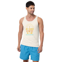 I AM ENOUGH VINTAGE Inspirational Graphic Positive Hip Tank Top for Men | I Am Enough Collection