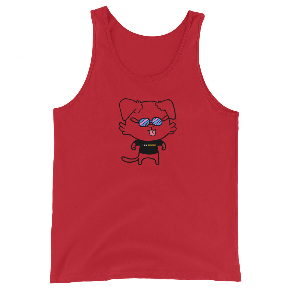 NOT THE LITTLE GUY Collection Mascot Mental Health Tank Top | I Am Enough Collection