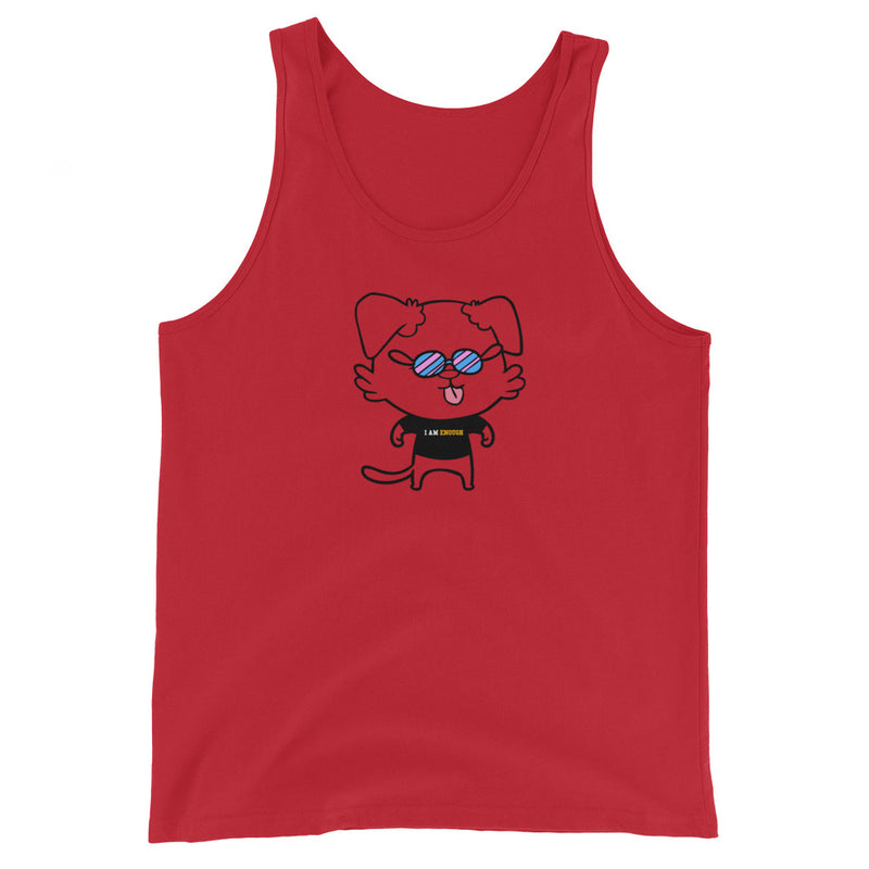 NOT THE LITTLE GUY Collection Mascot Mental Health Tank Top | I Am Enough Collection