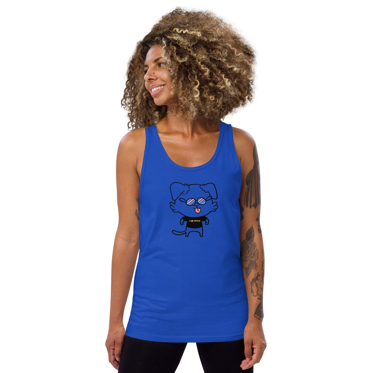 NOT THE LITTLE GUY Collection Mascot Mental Health Power Tank Top | I Am Enough Collection