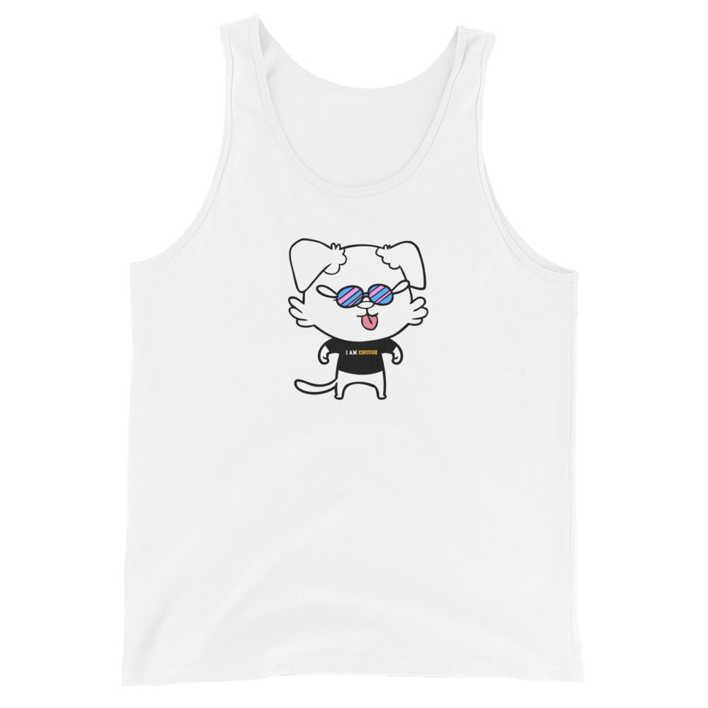 NOT THE LITTLE GUY Collection Mascot Mental Health Tank Top | I Am Enough Collection