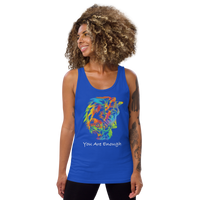 YOU ARE ENOUGH WOLF & BABY WOLF Inspirational Graphic Tank for Women | I Am Enough Collection