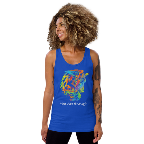 YOU ARE ENOUGH WOLF & BABY WOLF Inspirational Graphic Tank for Women | I Am Enough Collection