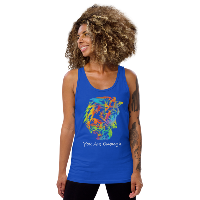 YOU ARE ENOUGH WOLF & BABY WOLF Inspirational Graphic Tank for Women | I Am Enough Collection