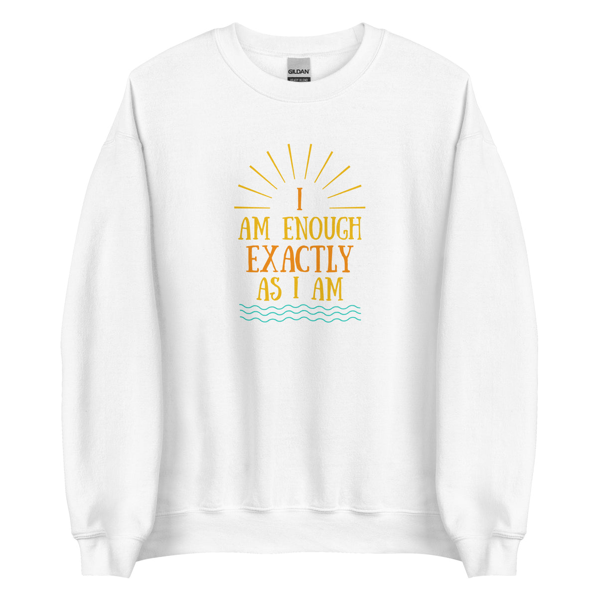 I AM ENOUGH EXACTLY AS I AM Vintage Inspirational Sweatshirt for Men | I Am Enough Collection