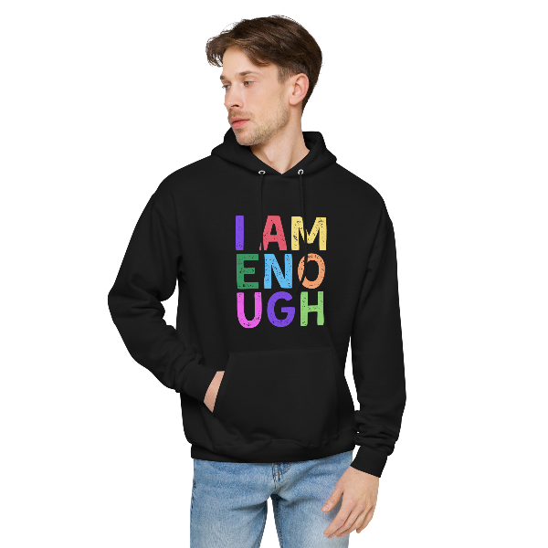 I AM ENOUGH COLOR BLOCK Inspirational Mental Health Hoodie for Men | I Am Enough Collection