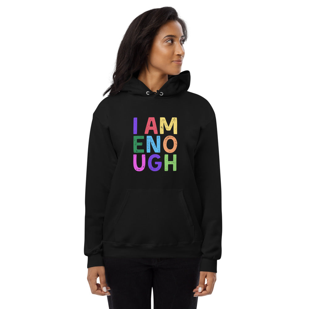 I AM ENOUGH COLOR BLOCK Inspirational Mental Health Hoodie for Women | I Am Enough Collection