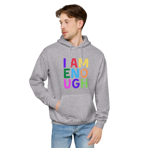 I AM ENOUGH COLOR BLOCK Inspirational Mental Health Hoodie for Men | I Am Enough Collection