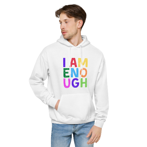 I AM ENOUGH COLOR BLOCK Inspirational Mental Health Hoodie for Men | I Am Enough Collection