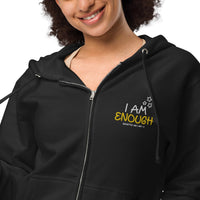 I AM ENOUGH STARS ZIPPER HOODIE - EMBROIDERED UNISEX