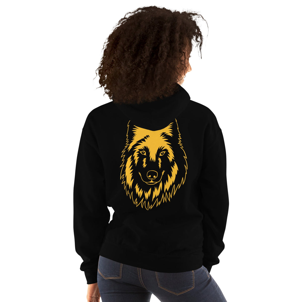 STRONG WOLF I AM FIERCELY ENOUGH - Inspirational Custom Graphic Hoodie for Women | I Am Enough Collection
