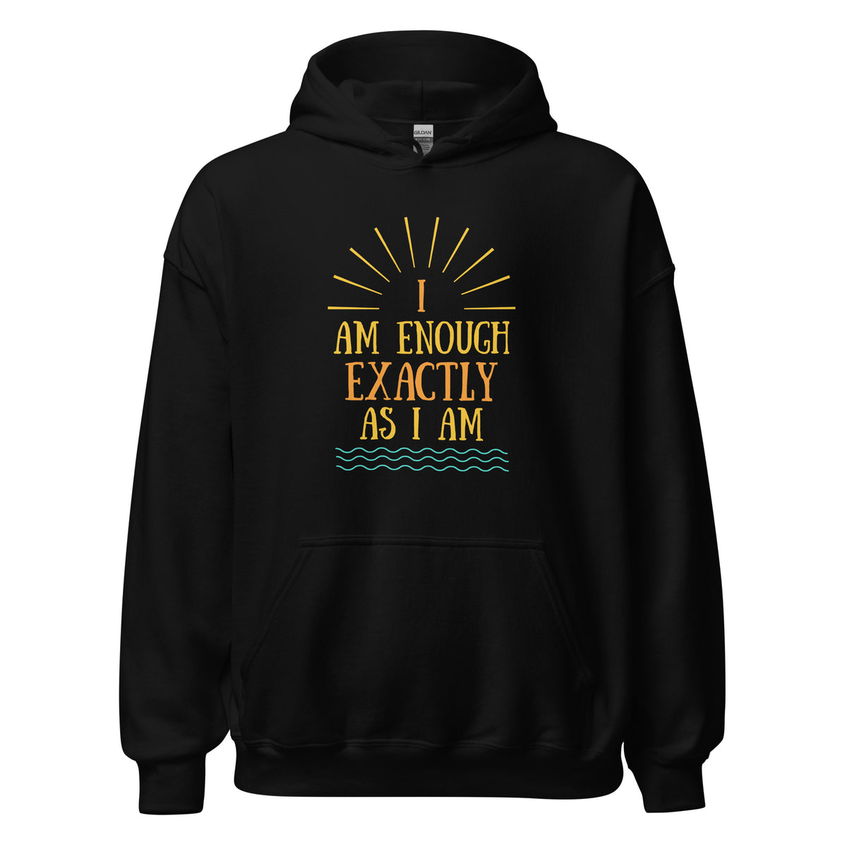 I AM ENOUGH EXACTLY AS I AM Vintage Inspirational Hoodie for Women | I Am Enough Collection