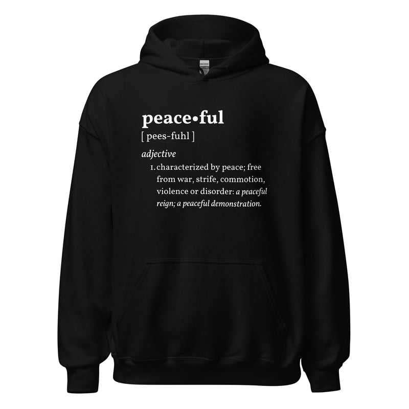 PEACEFUL Inspirational Mental Health Yoga Mediation Hoodie for Women | I Am Enough Collection