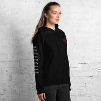 I AM HEART Self-Love Inspired Hoodie BEST SELLER Affirmations Right Sleeve for Women | I Am Enough Collection