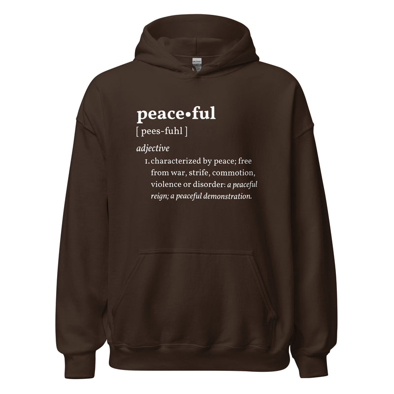 PEACEFUL Inspirational Mental Health Yoga Mediation Hoodie for Women | I Am Enough Collection