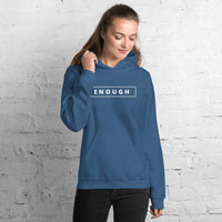 ENOUGH Positivity Motivational Mental Health Message Hoodie for Women | I Am Enough Collection