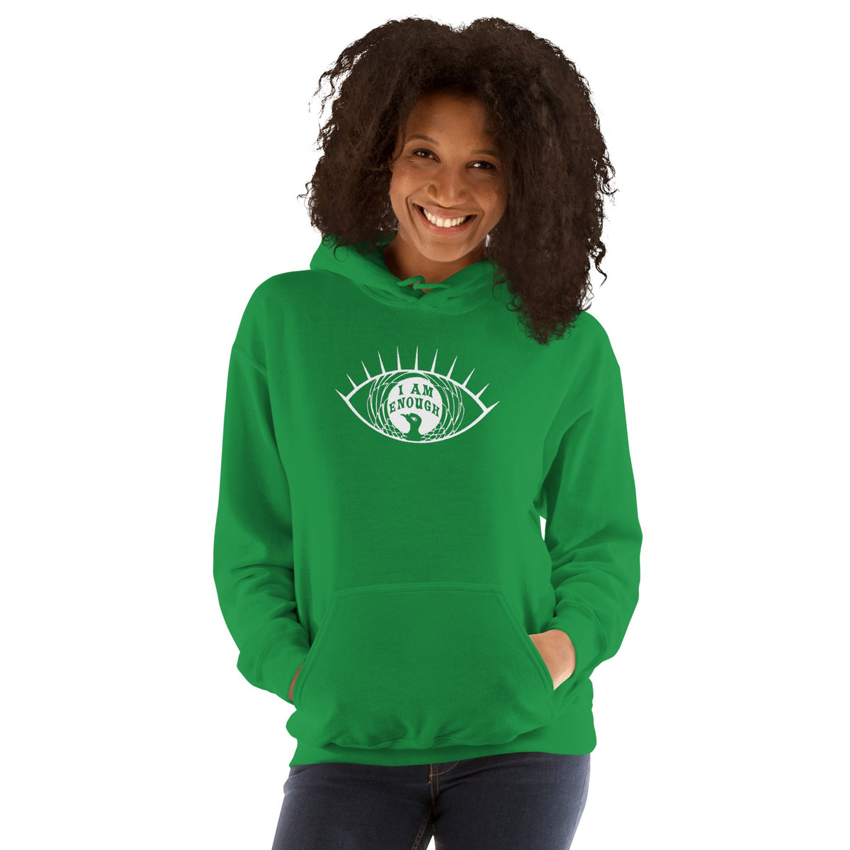 EYE AM ENOUGH - Inspirational Hoodie for Women | I Am Enough Collection