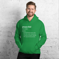 PEACEFUL Inspirational Mental Health Yoga Mediation Hoodie for Men | I Am Enough Collection