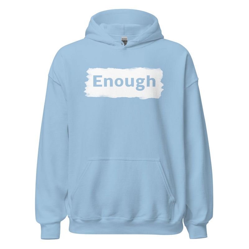 EDGY ENOUGH Positive Inspired Mental Health Self-Love Hoodie for Men | I Am Enough Collection