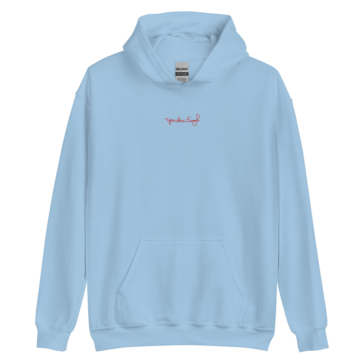 YOU ARE ENOUGH Embroidered Self Love Inspirational Mental Health Hoodie | I Am Enough Collection