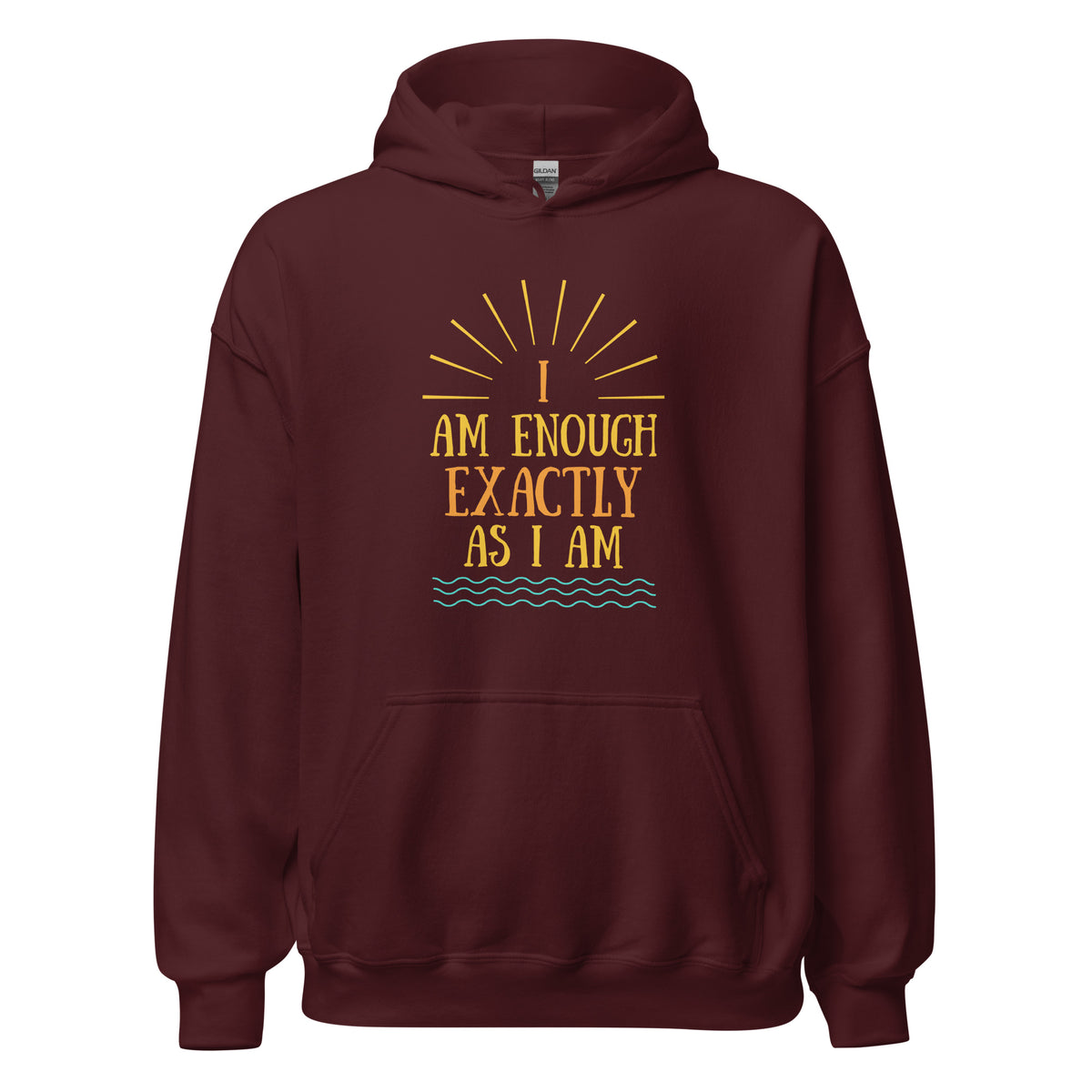 I AM ENOUGH EXACTLY AS I AM Vintage Inspirational Hoodie for Women | I Am Enough Collection