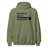 #iamenough BELIEVE IT. LIVE IT. Motivational Unisex Hoodie - 8