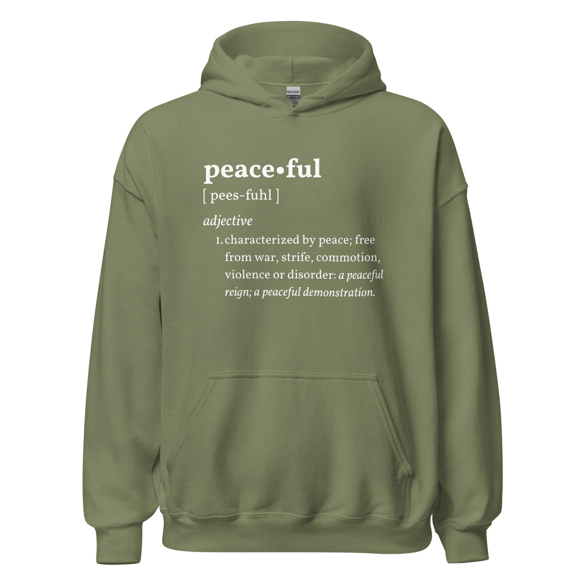 PEACEFUL Inspirational Mental Health Yoga Mediation Hoodie for Women