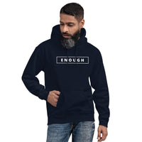 ENOUGH Positivity Motivational Mental Health Message Hoodie for Men | I Am Enough Collection