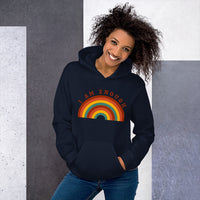 I AM ENOUGH RAINBOW Positive Motivational Custom Hoodie for Women | I Am Enough Collection