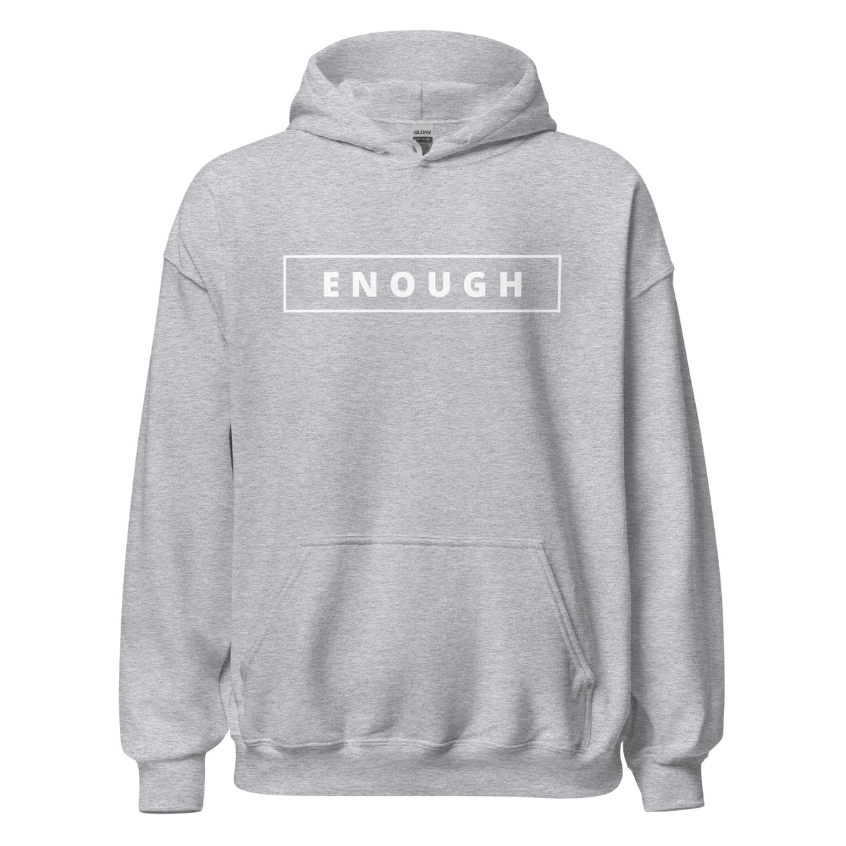 ENOUGH Motivational Affirmation Custom Cotton Power Hoodie for Men | I Am Enough Collection