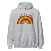 I AM ENOUGH RAINBOW Positive Motivational Custom Hoodie for Women | I Am Enough Collection