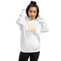 I AM ENOUGH EXACTLY AS I AM Vintage Mental Health Hoodie for Women | I Am Enough Collection