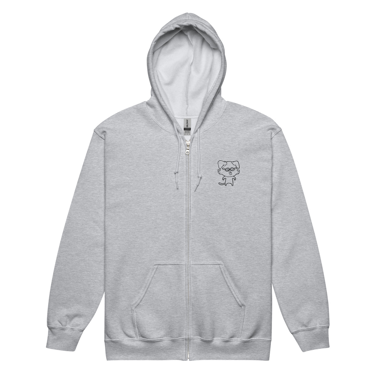 NOT THE LITTLE GUY Collection Mascot Heavy Blend Zip Back Front Hoodie | I Am Enough Collection