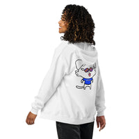 NOT THE LITTLE GUY Collection Mascot Heavy Blend Zip Back Front Hoodie | I Am Enough Collection