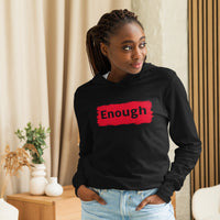 EDGY ENOUGH Positive Mental Health Self-Love Hooded Long-Sleeve Tee | I Am Enough Collection