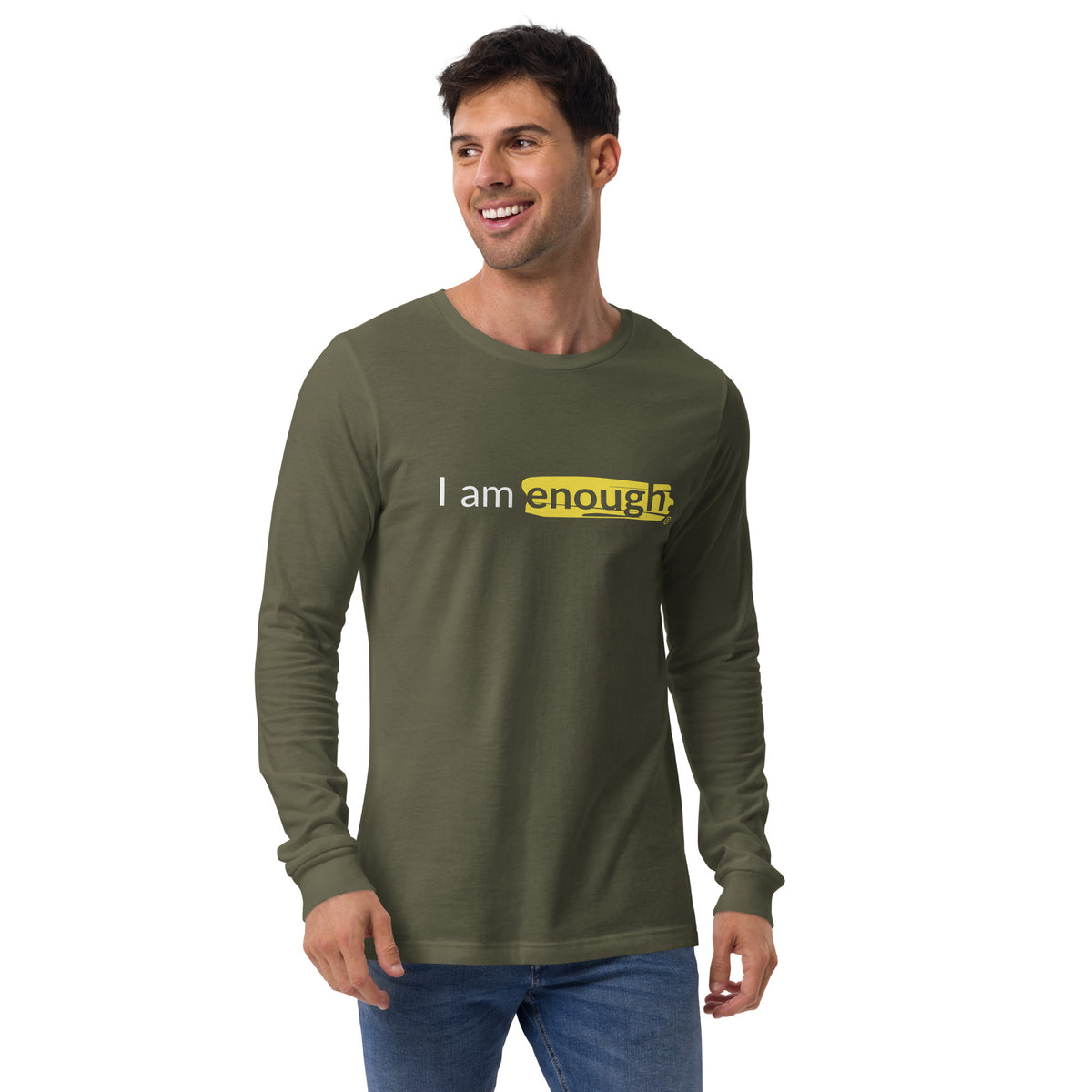 I AM ENOUGH ORIGINAL Long Sleeve Inspirational Message Tee | I Am Enough Collection