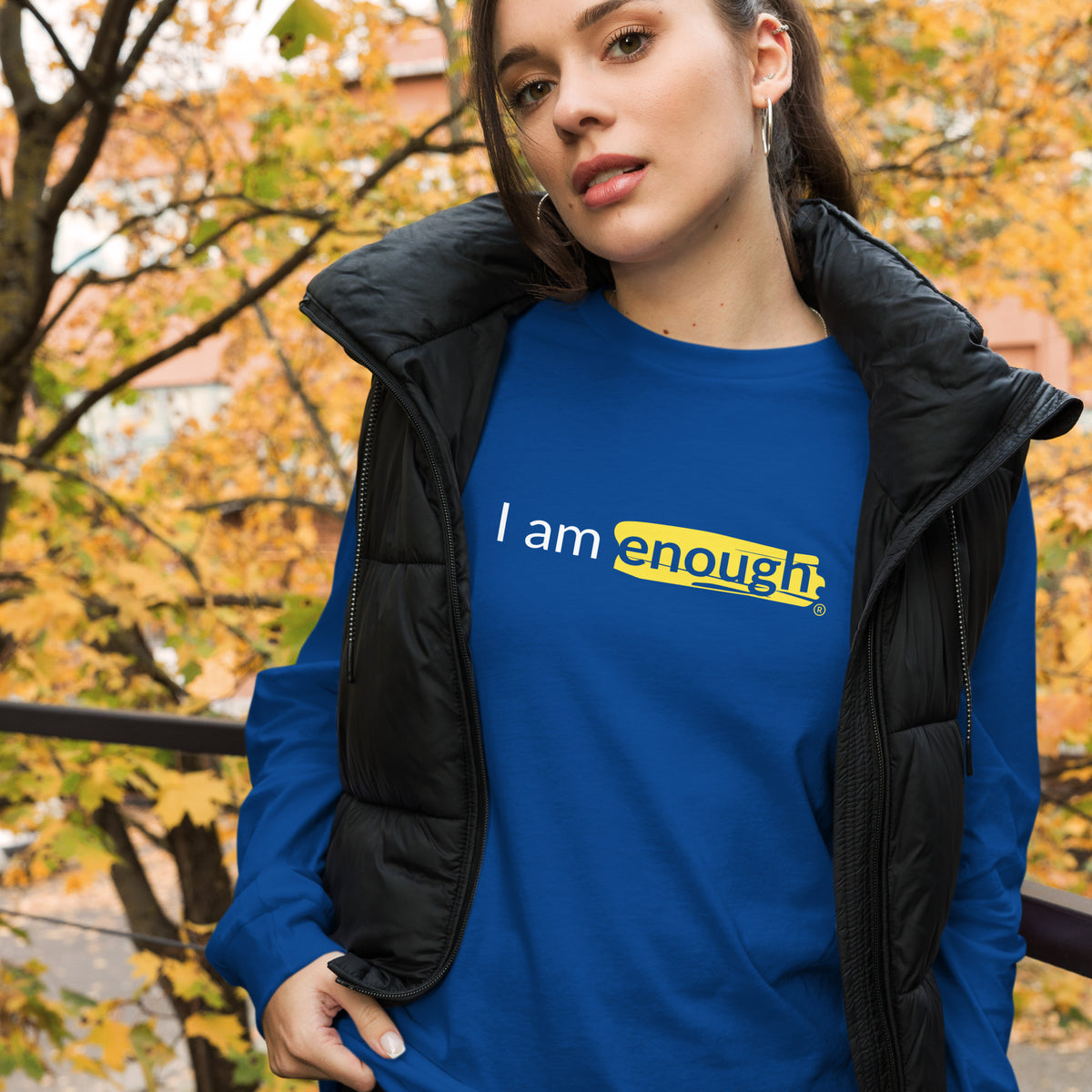 I AM ENOUGH ORIGINAL Long Sleeve Inspirational Message Tee | I Am Enough Collection