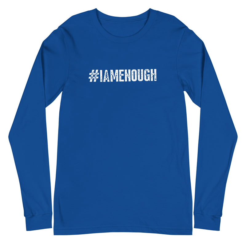 #IAMENOUGH Mental Health Inspirational Long Sleeve Tee for Women