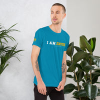 I AM ENOUGH STRONG Mental Health T-Shirt with Peace Sign on Sleeve for Men | I Am Enough Collection