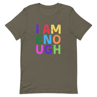 I AM ENOUGH COLOR BLOCK Inspirational Affirmation T-Shirt for Women | I Am Enough Collection