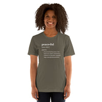 PEACEFUL Inspirational Motivational Mental Health T-Shirt for Women | I Am Enough Collection