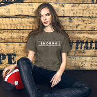 ENOUGH Affirmation Custom Graphic Positive Message T-Shirt for Women | I Am Enough Collection