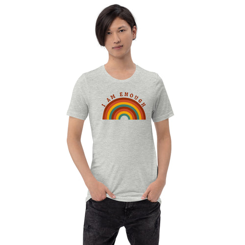 I AM ENOUGH RAINBOW Inspirational Positive Affirmation T-Shirt for Men | I Am Enough Collection