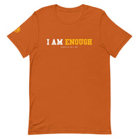 I AM ENOUGH STRONG Mental Health T-Shirt with Peace Sign on Sleeve for Men | I Am Enough Collection