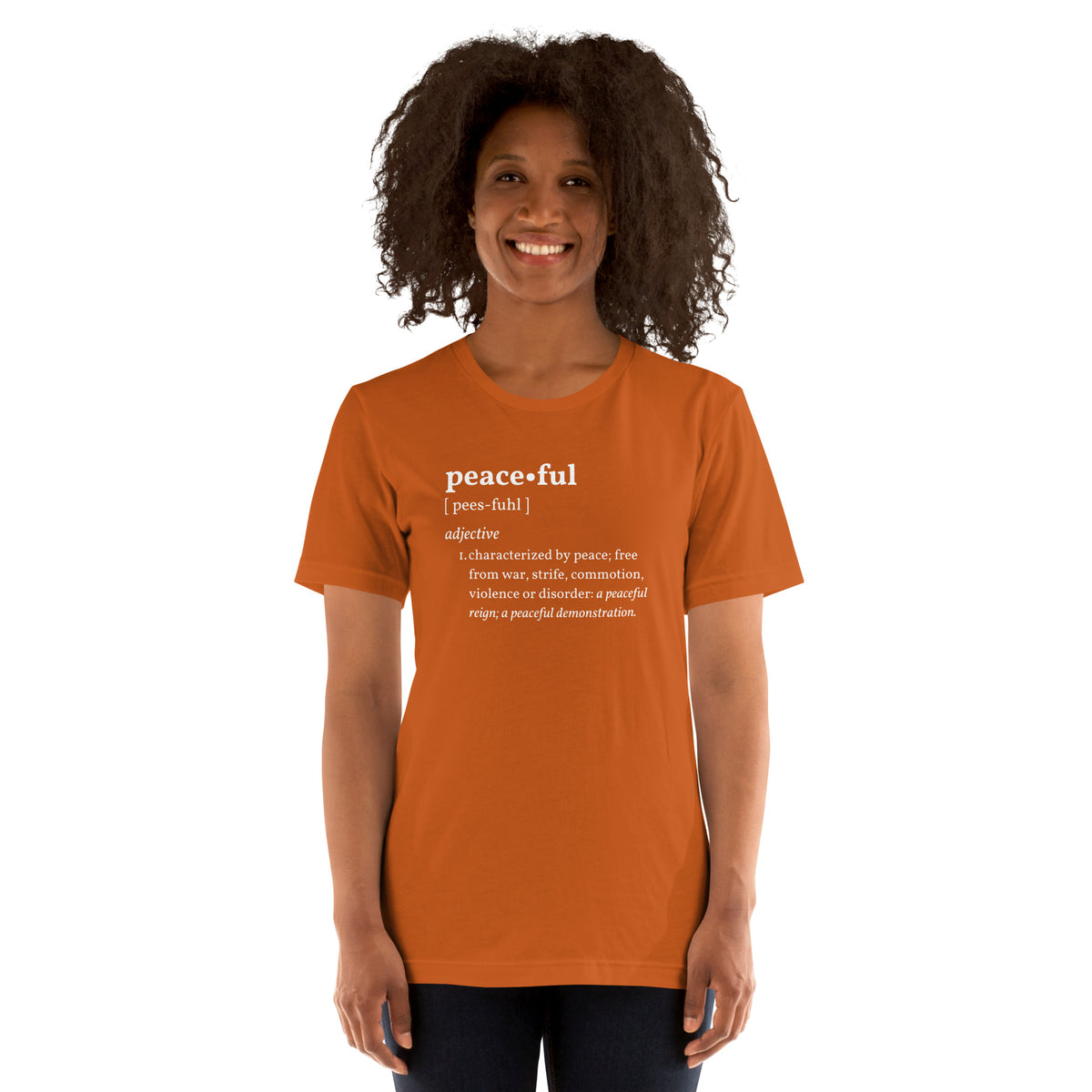 PEACEFUL Inspirational Motivational Mental Health T-Shirt for Women | I Am Enough Collection