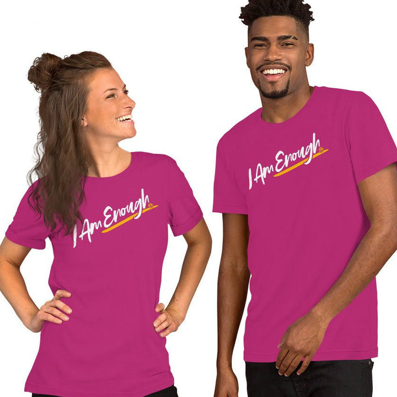 I AM ENOUGH SCRIPT Inspirational Mental Health Suicide Prevention Tee | I Am Enough Collection