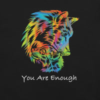 YOU ARE ENOUGH WOLF and BABY WOLF Inspirational Custom Graphic Tank for Women | I Am Enough Collection